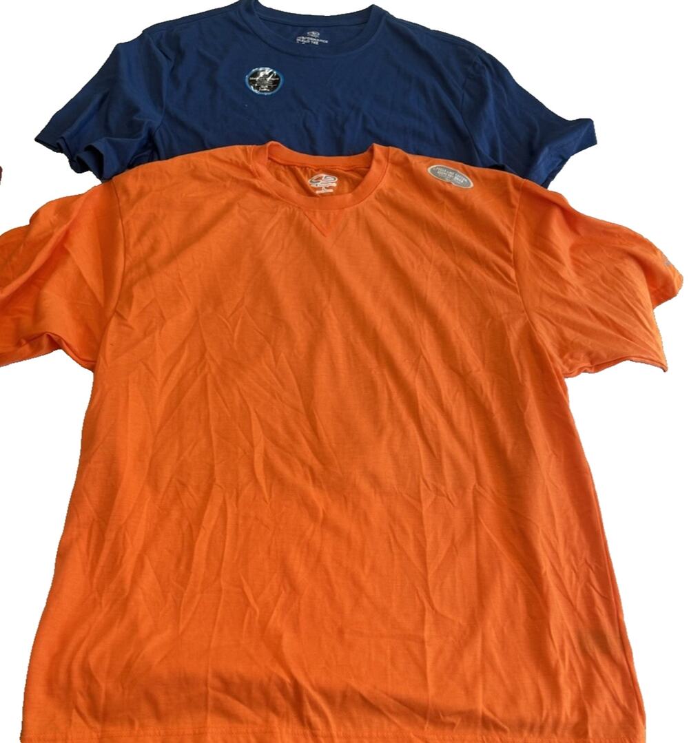Men's Champion C9 Duo Dry & Athletic Works Reflective Running Shirts L NWT 2PK